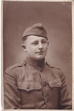 Original WWI RPPC Real Photo Postcard US ARMY AEF SOLDIER 1918 France 288 picture
