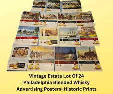 Estate Lot Of 24 PHILADELPHIA BLENDED WHISKY Advertising Posters-Historic Prints picture
