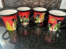 Certified International Christmas Penguin Holiday Coffee Mugs Set of 4 picture