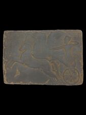 RARE ANTIQUE ANCIENT EGYPTIAN Stela King Ramses War Chariot Battle picture