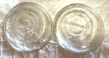 2 Vintage Clear Glass Canning Mason Ball Jar Lids for Bail Wire Jars picture
