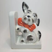 Vtg Lustreware Scottie Dog Single Bookend/Shelf Piece Terrier Ear Up Japan 4x6