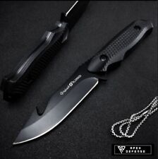 Tactical Lightweight Fishing Black Fixed Blade Survival Knife, Sheath EDC & Hook picture