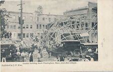 SOUTH FRAMINGHAM MA - American Building Soon After Collapse Postcard - udb picture
