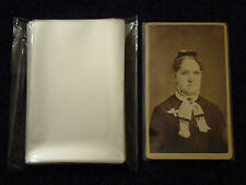 100 CDV Carte De Visite Photo SLEEVES Pack/Lot ARCHIVAL SAFE Quality 1.5mil Poly picture
