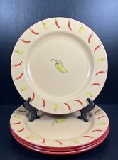 Marble Canyon Chili Peppers Set Of 4 Dinner Plates Enamel Ware Multiple Sets picture