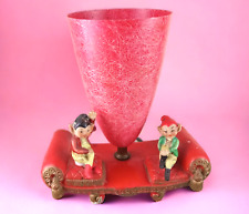 RARE Vintage Original MCM 50's 60's Pixie Elf Gondola Red Lamp with Shade WORKS picture
