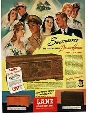 1943 Lane Cedar Hope Chest Bride Groom Soldier Marine Sailor Vintage Print Ad picture