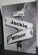 Jackie Wilson Black & White Framed Canvas Street Sign Picture 15.5 