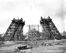EIFFEL TOWER IN PARIS UNDER CONSTRUCTION, CIRCA 1889 - 8X10 PHOTO (CC648) picture