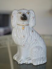 Antique Victorian Staffordshire King Charles Spaniel Dog Statue Figurine 10