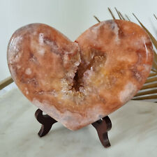Stunning Large Pink Amethyst Heart Carving | Druzy Pink Amethyst Heart | picture