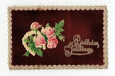 Postcard Vintage (1) Birthday Greetings Card #P A (UP) (#970) picture