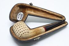 SMS Hand Carved Block Meerschaum Pipe With Fitted Case Made In Turkey #9 picture