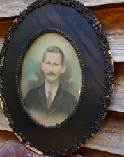Antique Ebonized Frame with Portrait Photo - Edwardian Era picture