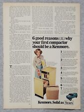 1976 Magazine Advertisement Page Sears Kenmore Trash Compactor Vintage Print Ad picture