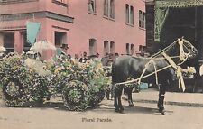LP04  Pasadena Tournament Roses Bowl Parade Floral Float 1910 Vintage Postcard picture