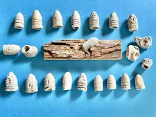 21 Civil War Bullets + 1 Lodged In Wood 2 & 3 Ring & Direct Hit Mushroomed picture
