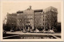 YAKIMA, Washington Real Photo RPPC Postcard ST. ELIZABETH'S HOSPITAL 1944 Cancel picture