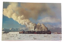 Vntg RR postcard Colorado + Southern Railway steamer at 11,000 feet picture