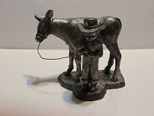 Michael MA Ricker Boy/Cowboy & Cow/Calf Pewter Limited Edition 400/2500 picture