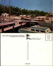 Municipal Yacht Basin Miami? Florida FL vintage boats sailboats 1950s picture