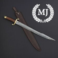 Custom Handmade Damascus Steel Sword 30 Inches  DHL 7 Days  picture