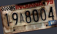Vintage Indiana License Plate -  - Single Plate 1979 picture