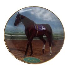 Danbury Mint RUFFIAN Porcelain Collector Plate Thoroughbred Race Horse 1996 picture