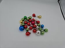 Miniature Mercury Glass Ornaments Ball Multicolor Mixed Lot Of 29 VTG .75
