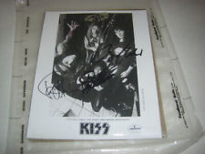 KISS Autographed Photo 4 Members Signed picture