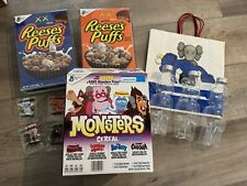 KAWS x Reese’s Puffs Blue & Orange Box Cereal w/ Case, Monsters 4 Pack, Extras picture