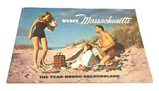 1960s Visit Massachusetts Travel Brochure Vintage Guide Boston Pamphlet picture