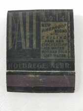 Vintage matchbook Dale Hotel Holdrege Nebraska full unstruck 1930's  picture