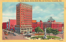 Youngstown OH Ohio, Public Square Realty Building & Tod House, Vintage Postcard picture