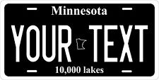 Minnesota Black White License Plate Personalized Custom Car Bike Motorcycle picture