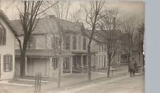 HOUSES ON STREET franklin oh real photo postcard rppc ohio wagon residential picture