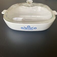 Vintage Corning Ware Blue Cornflower P-10-B 10x10 Inch Casserole With Lid picture