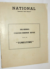 VTG 1953 NATIONAL THEATRE PROGRAM HILARIOUS ENGLISH-YIDDISH REVUE 