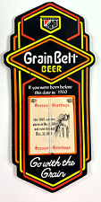 vtg 1981 Grain Belt Beer Sign calendar NEON breweriana bar brew advertising picture