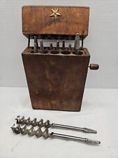 VINTAGE Mostly Russell JENNINGS 13 Pc. auger Bit Set With Locking Wooden Case  picture