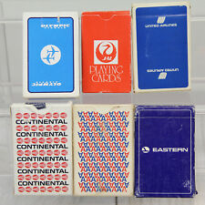VINTAGE AIRLINES TRAVEL PLAYING CARDS DECK 7x COMPLETE JAL AMERICAN UNITED picture
