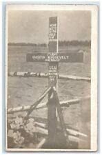 1918 WWI AEF US Quentin Roosevelt KIA Cross Grave France RPPC Photo Postcard picture