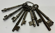 Lot of 9 - Antique Skeleton Keys Lock Keys Vintage Old Keys picture