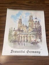 Vintage Rare 1969 NOS Beautiful Germany Calendar All Months 12 Watercolor Prints picture