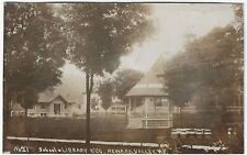 Newark Valley NY School Library Gazebo Vintage RPPC Photo Postcard picture