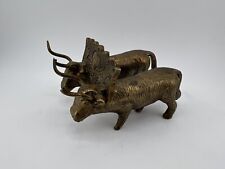 Vintage Home Decorative Traditional Indian Style Solid Brass Bullock Figurine picture