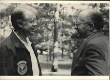 1986 Press Photo Pres Jimmy Carter and Israeli Prime Minister Menachem Begin picture