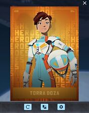 HEROES TORRA DOZA Super Rare ORANGE Topps Star Wars Card Trader DIGITAL WEEK 9 picture