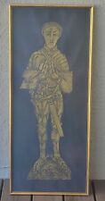 Incredible Edward The Black Prince  Medieval  Vintage  Brass Rubbing 34' x 14 picture